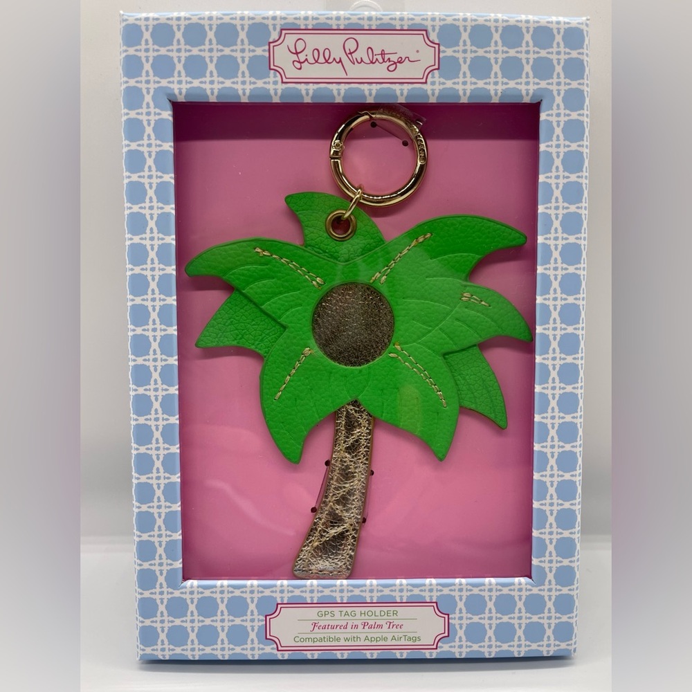 Lily Pulitzer Palm Tree GPS Tag Holder